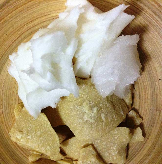 Crema natural para el cutis de manteca de karité y coco